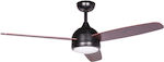 IQ Ceiling Fan 122cm with Light and Remote Control Black