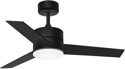 IQ Ceiling Fan 106cm with Light and Remote Control Black