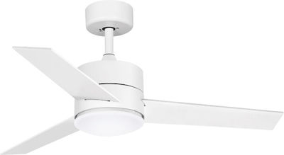 IQ Ceiling Fan 106cm with Light and Remote Control White