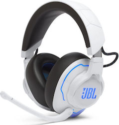 JBL Quantum 910P Ασύρματο Over Ear Gaming Headset με σύνδεση Bluetooth / USB Λευκό