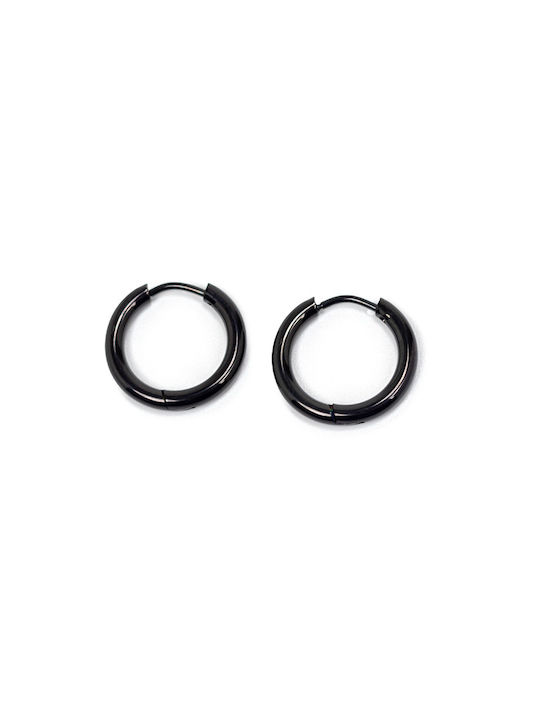 Earrings Small hoops 1.5cm Black