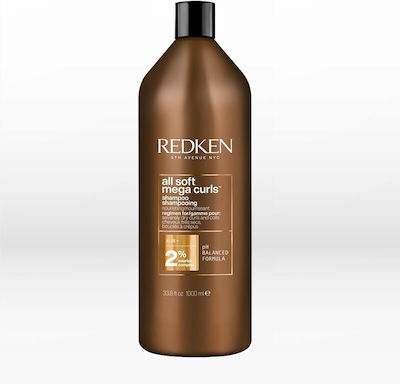 Redken All Soft Mega Curls Σαμπουάν Λείανσης για Σγουρά Μαλλιά 1000ml