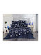 Dimcol Παπλωματοθήκη Υπέρδιπλη 220x240 Γαλαξίας 307 Dark Blue