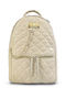 Women's Large Quilted Beige Backpack