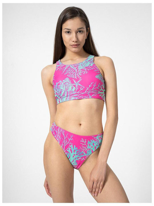 Bikini Sutien sport Floral Fuchsia