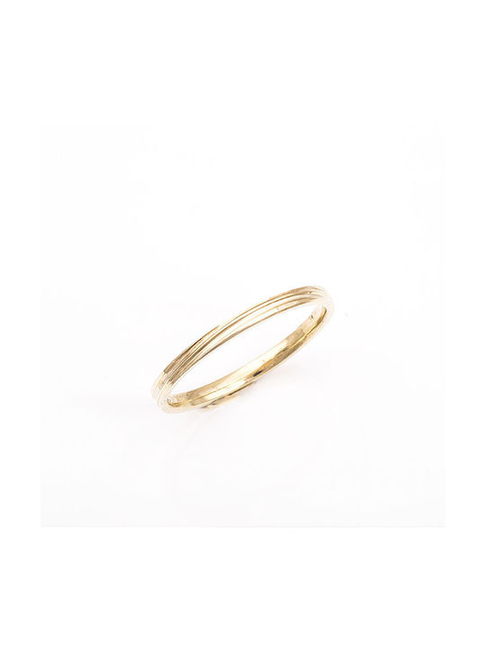 14K Gold wedding ring with patent surface.