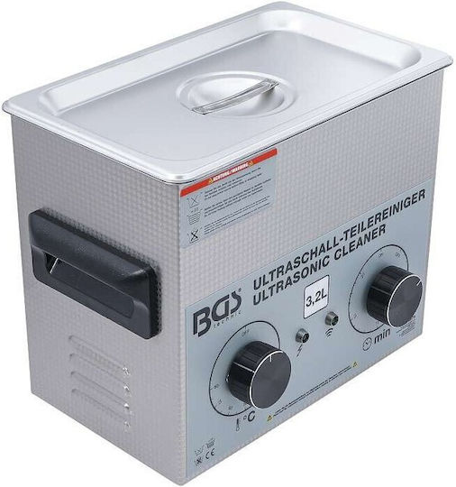BGS Technic Καθαριστής Υπερήχων 3.2lt Inox με Μηχανικό Χρονοδιακόπτη
