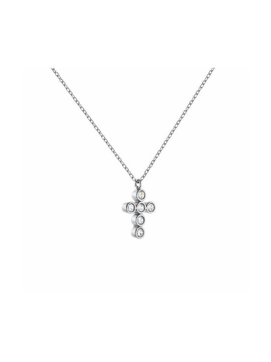 Cross in white gold K14 MSS-20738W