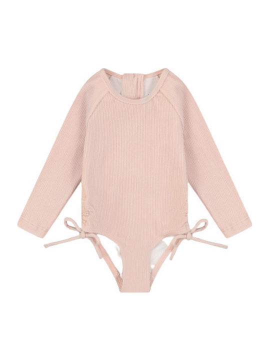 Minene Kids Swimwear Long Sleeve One-piece Pink