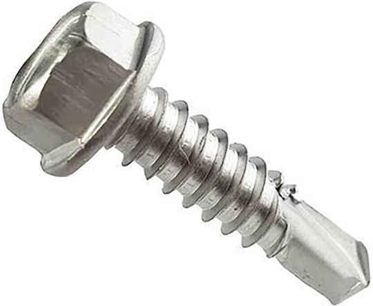Showood Self-Piercing Wood Bolts Hexagon Metallic with Diameter M6.3 and Length 50mm