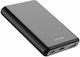 Swissten Power Bank 5000mAh 10W με Θύρα USB-A και 2 Θύρες USB-C Μαύρο