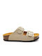Leder Flache Sandalen für Damen Anatomisch Flatforms Platino