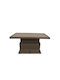 Sαrah Outdoor Dinner Free Standing Table with Polywood Surface and Rattan Frame Brown 150x80x65cm