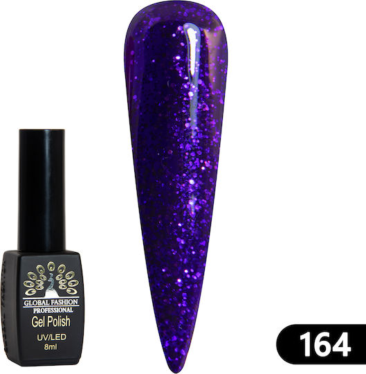 Global Fashion Black Elite Хибриден Лак за Нокти 164 8мл 1бр