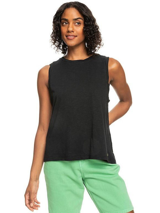 Roxy Shoreline Women's Summer Blouse Cotton Sleeveless Black