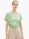 Tom Tailor Women's Summer Blouse Short Sleeve Green