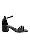 Leder Sandalen Anatomisch Black/Gold