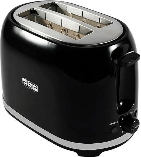 DSP KC2045 Тостер Двуместна 850W Черен