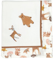 Baby Star Nursery Swaddling Blanket Forest Friends 90x90cm