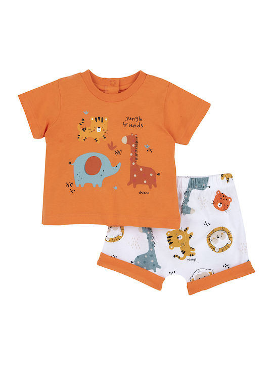 Kids' Set with Shorts Summer 2pcs Orange