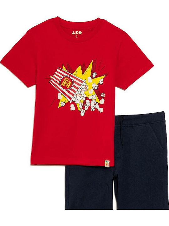 abo Kinderbekleidungsset mit Shorts Rot 2Stücke