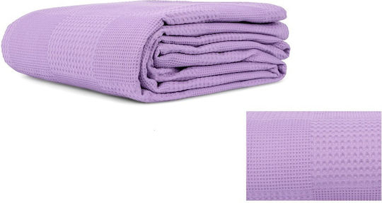 Mc Decor Blanket Nursery Swaddling Blankets Waffle Purple 100x105cm