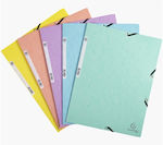 BINDER WITH RUBBER PAPER A4 5 ASSORTED PASTEL COLOURS PACK OF 5 PIECES EXACOMPTA