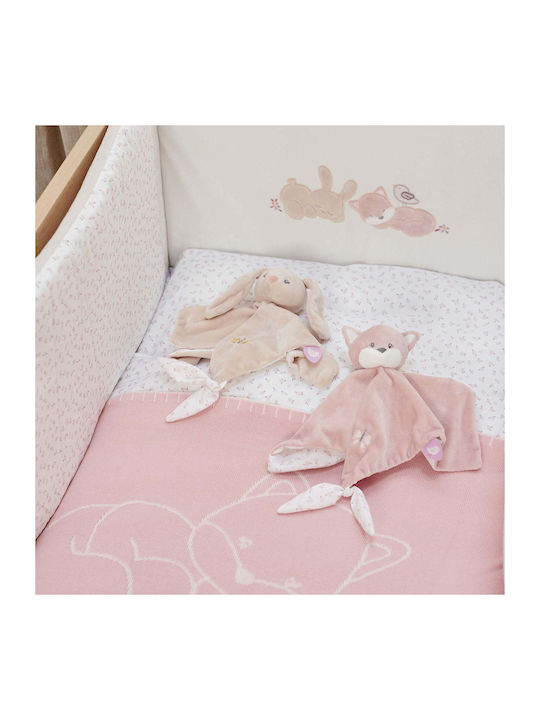Nattou Blanket Nursery Swaddling Blankets Knitted Pink 75x100cm
