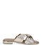 Leather Women's Flat Sandals Anatomic in Gold Color