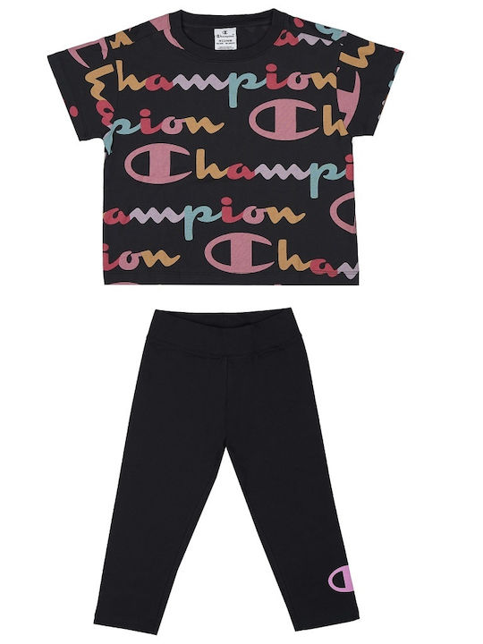 Champion Kids Set with Leggings Summer 2pcs Black