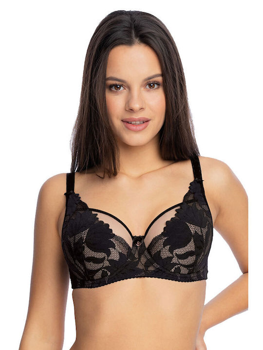 GAIA Keto Bra with Light Padding and Underwire in Black Color Cup E