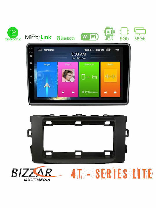 Bizzar Ηχοσύστημα Αυτοκινήτου για Toyota Auris 2013-2016 (Bluetooth/USB/WiFi/GPS/Apple-Carplay/Android-Auto) με Οθόνη Αφής 10"