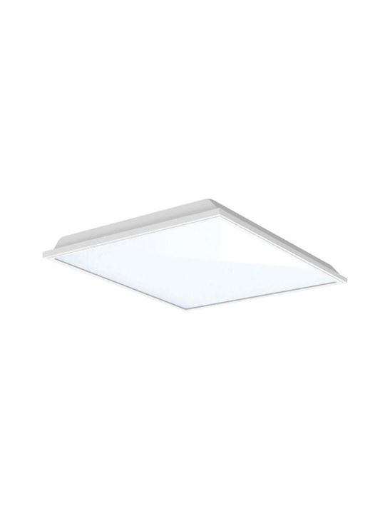 Fos me Τετράγωνο Χωνευτό LED Panel 36W με Ψυχρό Λευκό Φως 6500K 60x60εκ.