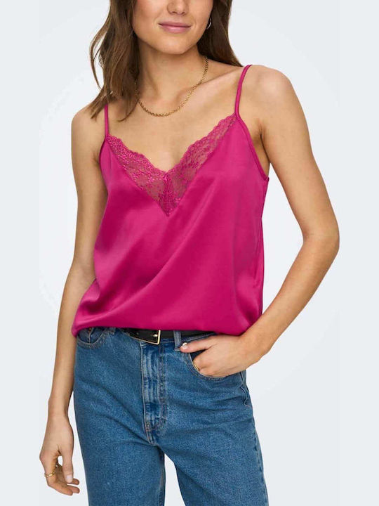 Damen Lingerie Top mit Spitze Fuchsie