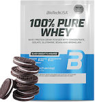 Biotech USA 100% Pure Whey with Concentrate, Isolate, Glutamine & BCAAs Proteină din Zer Fără gluten cu Aromă de Biscuit negru 28gr