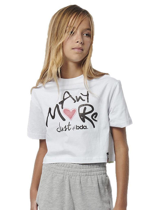 Παιδικό Crop Top Κοντομάνικο White