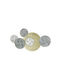 Ankor Geometric Wall Decor Element Circles Made of Metal 90.8x5.7x49.5cm
