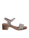 Din piele Sandale Taupe