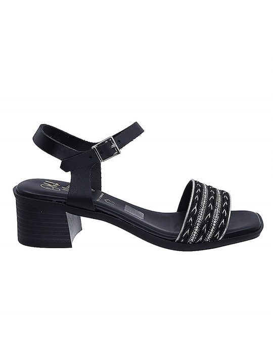 Oh My Sandals Leather Women's Sandals 5171 Blac...
