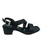 Din piele Sandale Negre