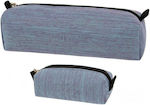 Polo Fabric Pencil Case with 1 Compartment Maya Blue