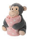 Silk Fashion Blanket Cot Monkey Pink with Animal 80x120cm