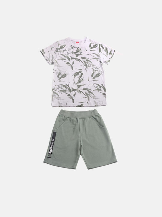 Joyce Kids Set with Shorts Summer 2pcs White