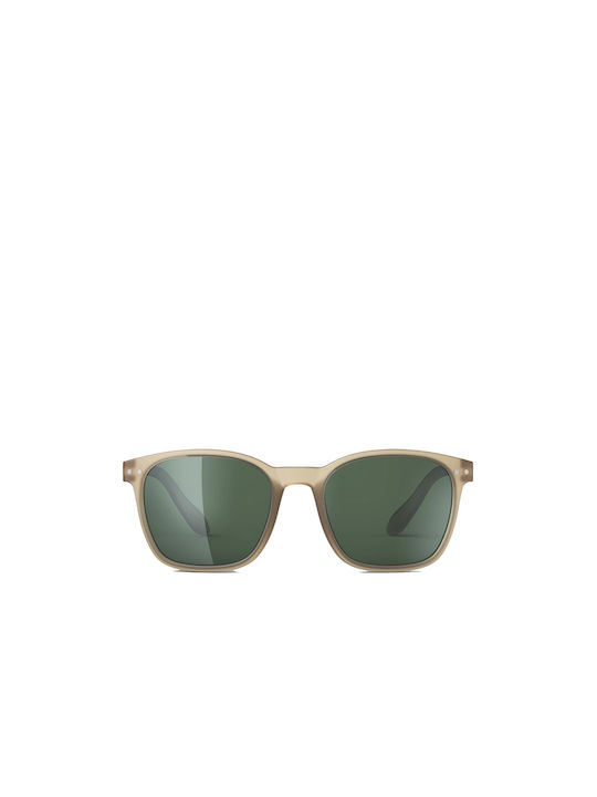 Izipizi Sunglasses with Beige Acetate Frame and Green Polarized Lenses Sand