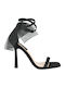Stoff Sandalen Schwarz