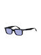 Gast Crazy Monday Sonnenbrillen mit Black Pearl CM04 Rahmen und Blau Linse