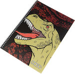 Polo Spiral Notebook Ruled A4 120 Sheets 4 Subjects Dinosaur Multicolour 1pcs