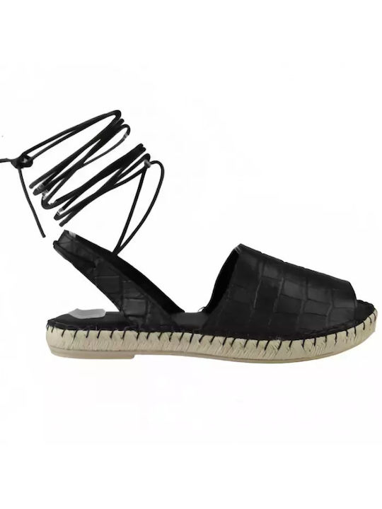 Commanchero Original Damen Flache Sandalen in Schwarz Farbe