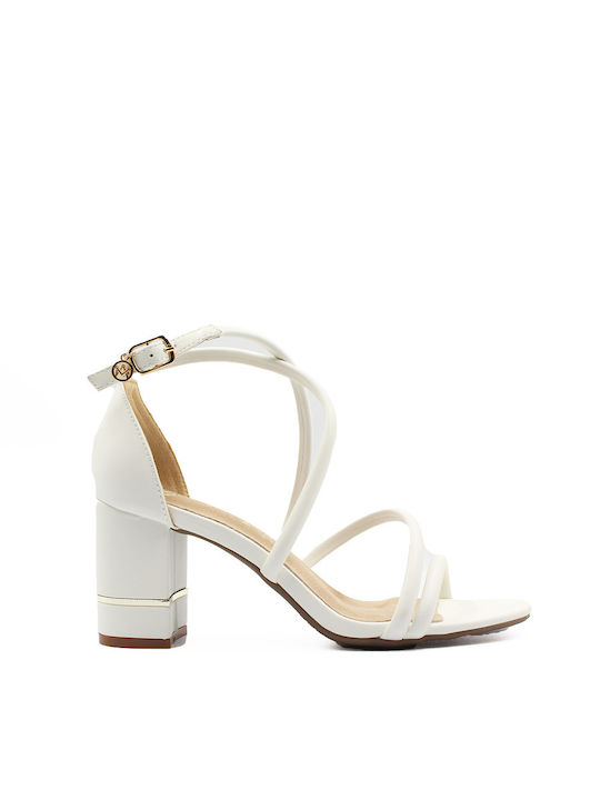 Envie Shoes Γυναικεία Πέδιλα σε Λευκό Χρώμα