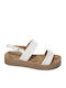 28-3394 Flache Sandalen für Damen Anatomisch in Weiß Farbe